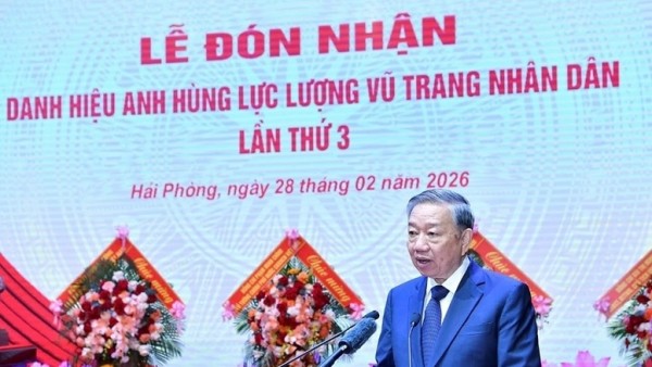 Toàn văn phát biểu của Tổng Bí thư Tô Lâm tại Lễ đón nhận danh hiệu Anh hùng LLVTND của Quân chủng Hải quân