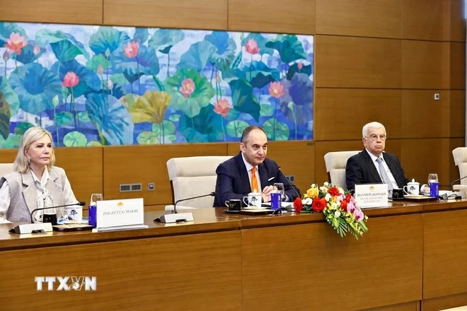 Chủ tịch Quốc hội Trần Thanh Mẫn tiếp Phó Chủ tịch thứ nhất Quốc hội Hy Lạp Ioannis Plakiotakis