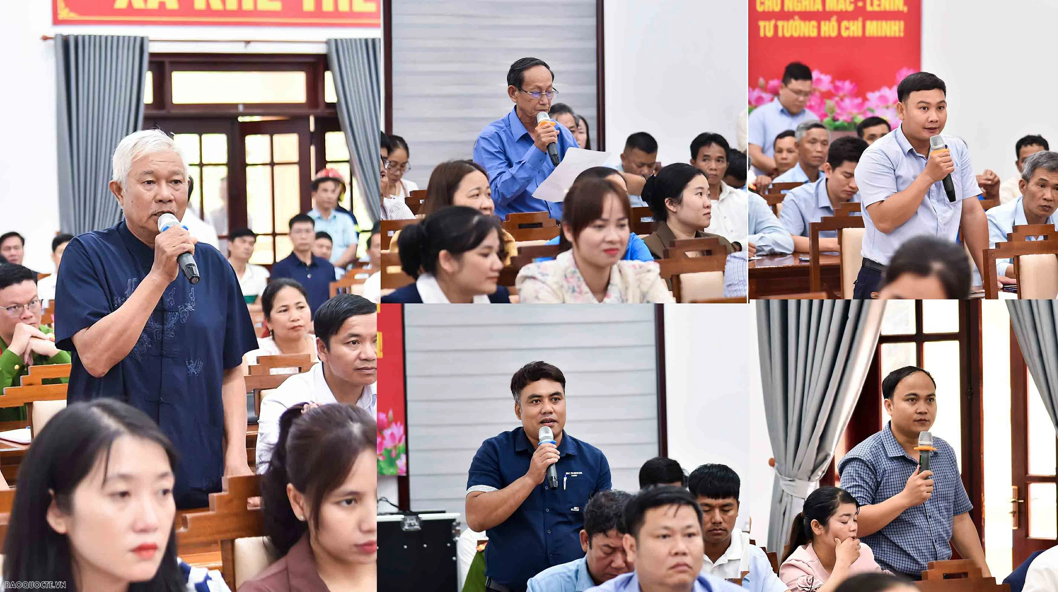 Ủy viên Bộ Chính trị, Bộ trưởng Ngoại giao Lê Hoài Trung tiếp xúc cử tri tại thành phố Huế