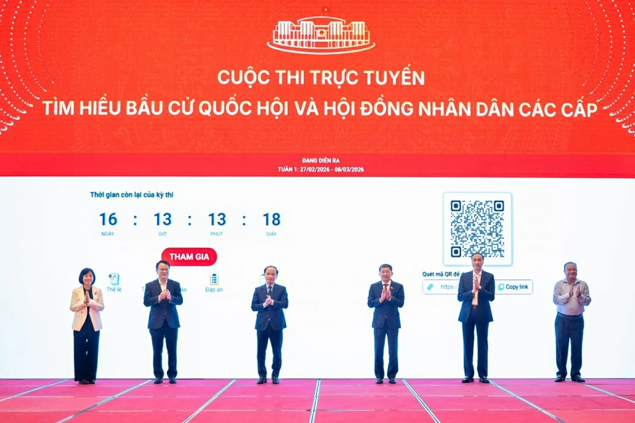 Phát động Cuộc thi trực tuyến tìm hiểu về cuộc bầu cử đại biểu Quốc hội khóa XVI và đại biểu HĐND các cấp nhiệm kỳ 2026-2031 Phát động Cuộc thi trực tuyến tìm hiểu về cuộc bầu cử đại biểu Quốc hội khóa XVI và đại biểu HĐND các cấp nhiệm kỳ 2026-2031