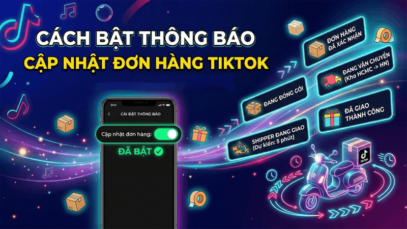 Cách bật thông báo đơn hàng TikTok để không bỏ lỡ cập nhật. Cách bật thông báo đơn hàng TikTok để không bỏ lỡ cập nhật.
