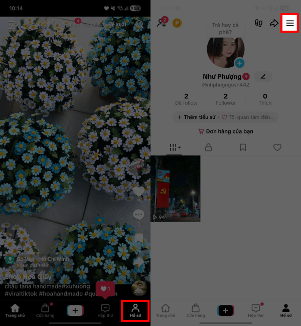 Mở ứng dụng TikTok trên điện thoại. Mở ứng dụng TikTok trên điện thoại.