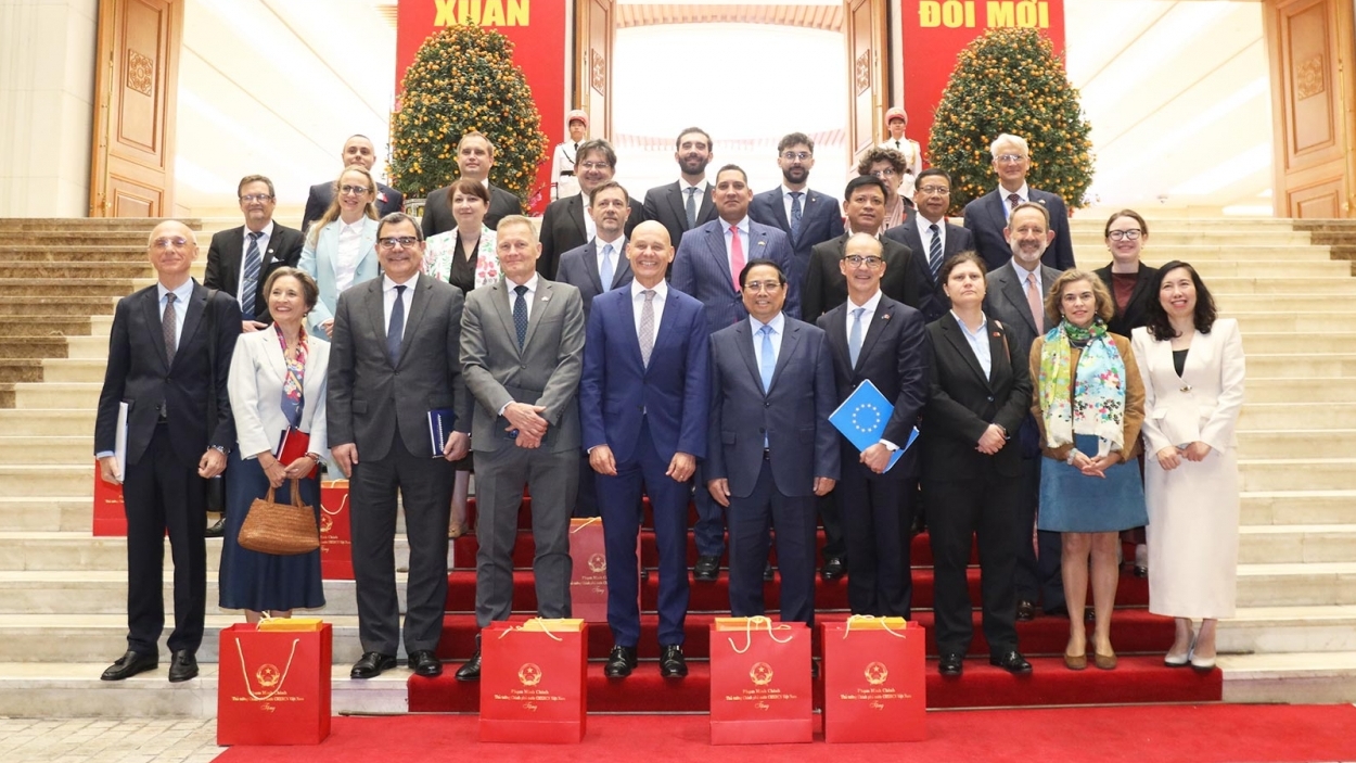 Thủ tướng Phạm Minh Chính tiếp đoàn Đại sứ, Đại biện Liên minh châu Âu