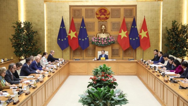 Thủ tướng Phạm Minh Chính tiếp đoàn Đại sứ, Đại biện Liên minh châu Âu