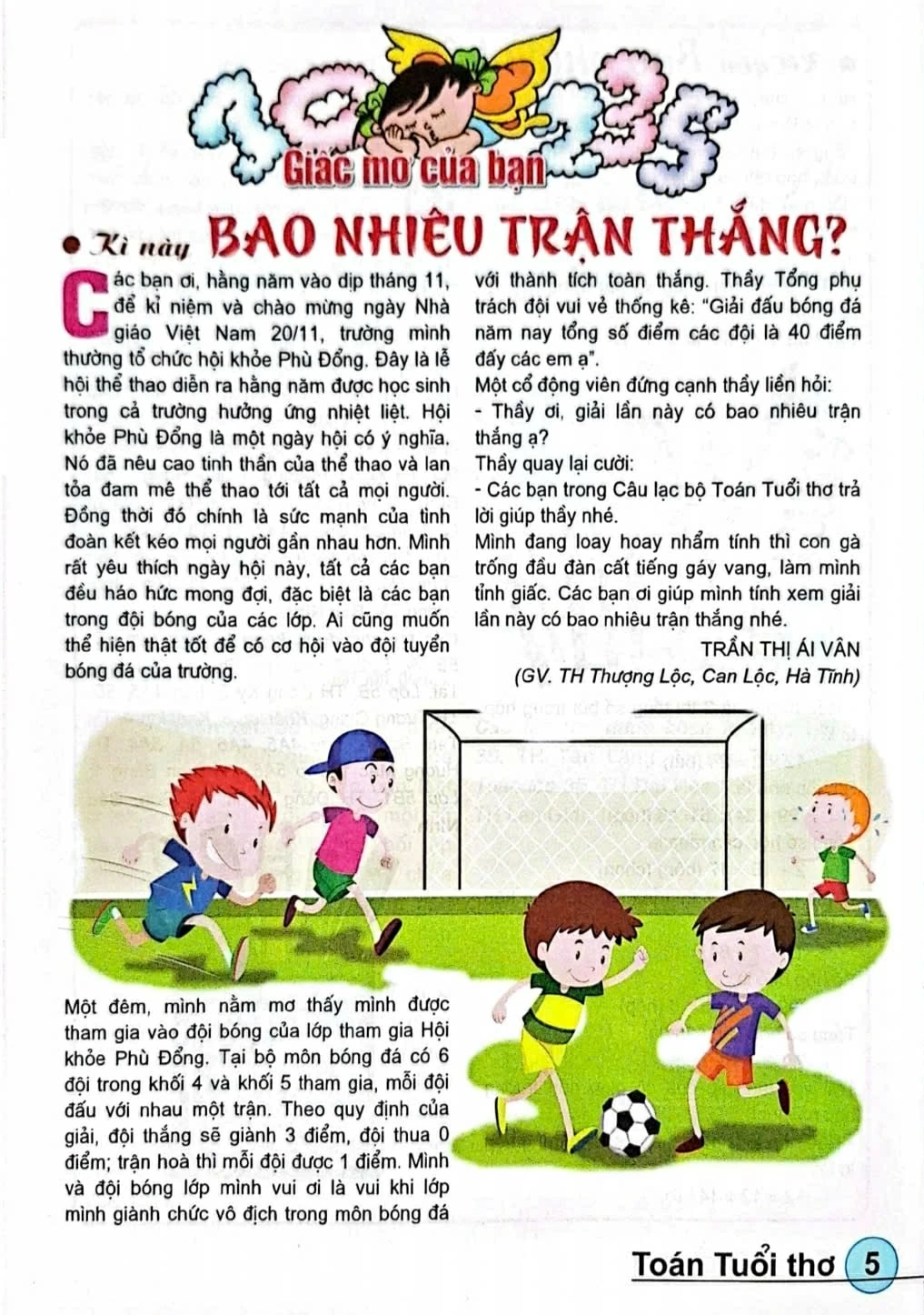 Gieo giấc mơ vào hành trình khám phá Toán học của học trò Gieo giấc mơ vào hành trình khám phá Toán học của học trò