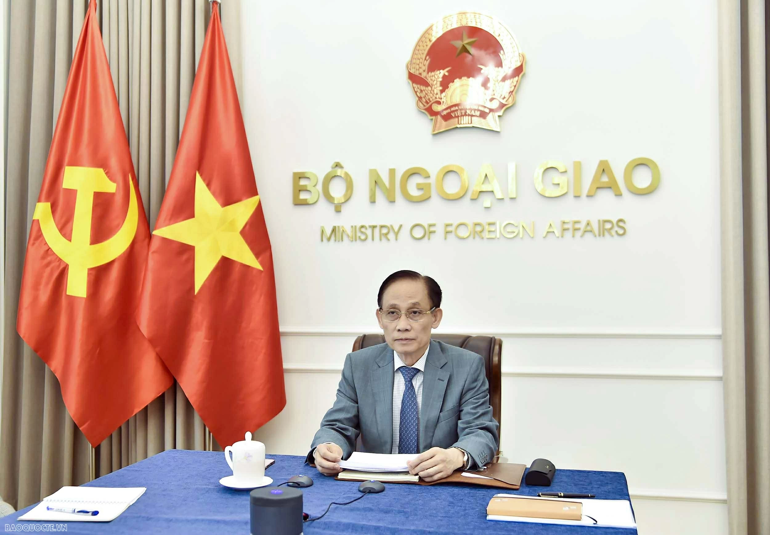 Bộ trưởng Ngoại giao Lê Hoài Trung điện đàm với Cao ủy phụ trách An ninh và Đối ngoại của Liên minh châu Âu (EU) Bộ trưởng Ngoại giao Lê Hoài Trung điện đàm với Phó Chủ tịch Ủy ban châu Âu