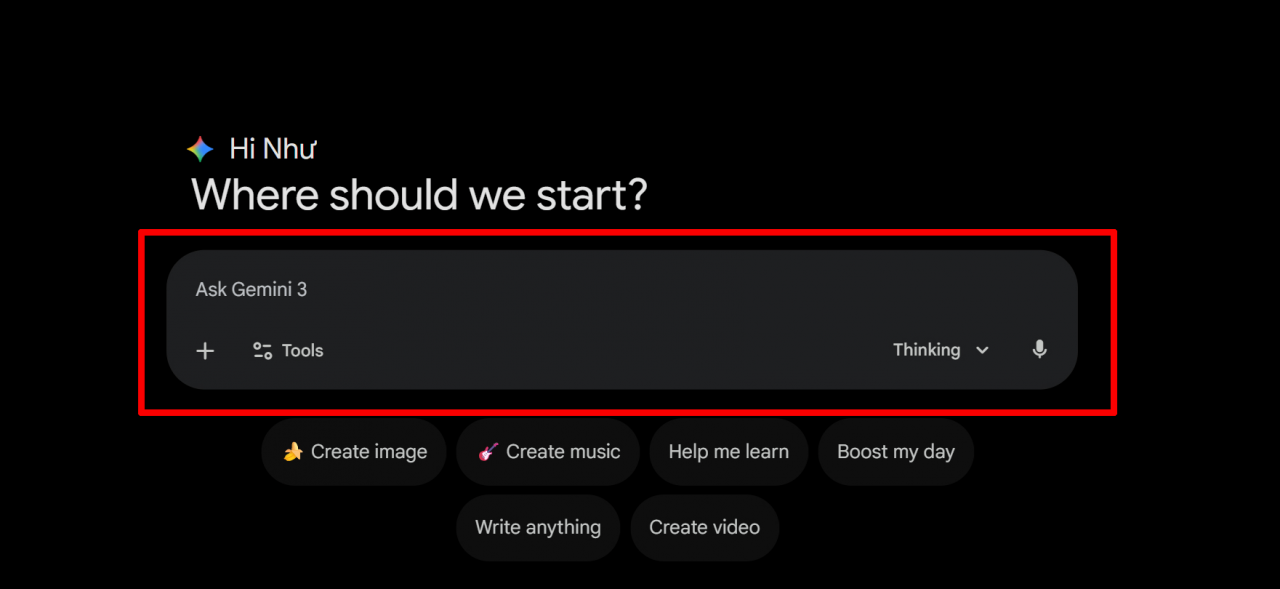 Mở ứng dụng Gemini.