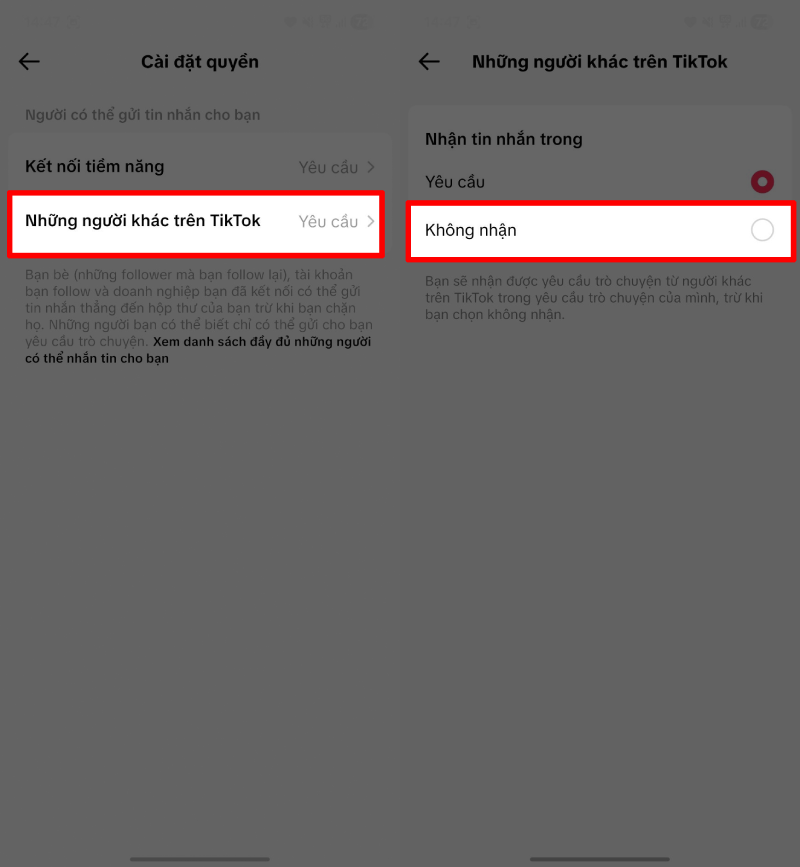 Nhấn vào mục Những người khác trên TikTok.