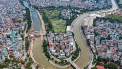 Hà Nội phân luồng giao thông thi công cải tạo tuyến hạ lưu Kim Ngưu