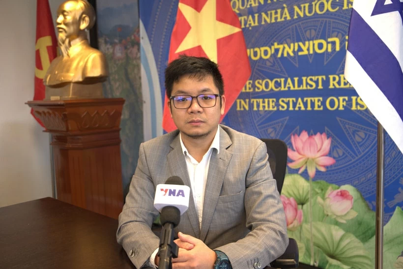 Đại biện Đại sứ quán Việt Nam tại Israel Nghiêm Xuân Hải Đăng. (Ảnh: Thanh Bình/TTXVN)