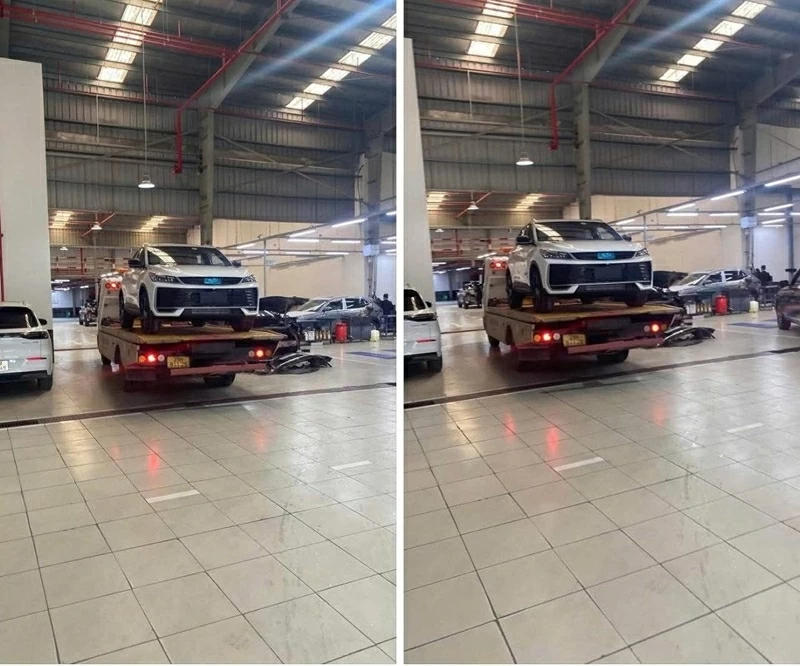 Geely Coolray phiên bản mới xuất hiện tại một xưởng dịch vụ của hãng ở Hà Nội. Geely Coolray phiên bản mới xuất hiện tại một xưởng dịch vụ của hãng ở Hà Nội.