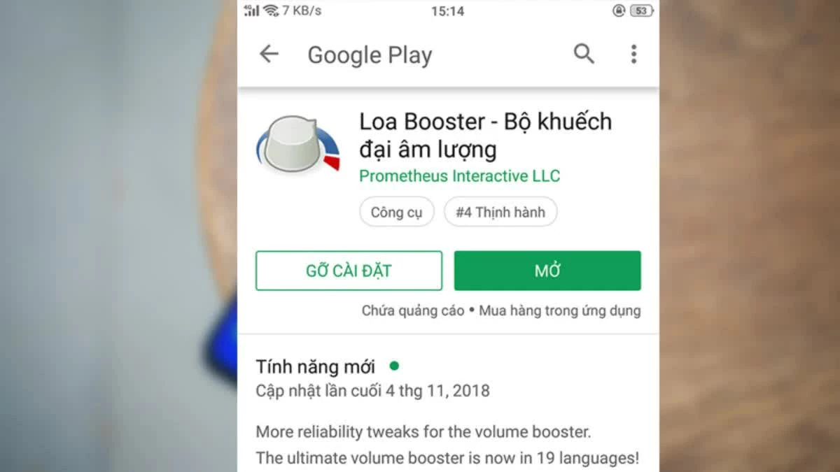 Tải và cài đặt ứng dụng Loa Booster.