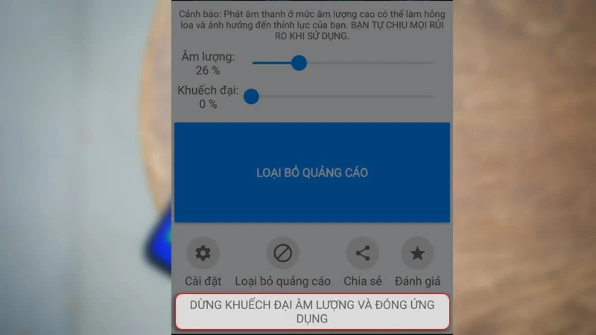 Khi sử dụng xong, bạn nên tắt tính năng khuếch đại.