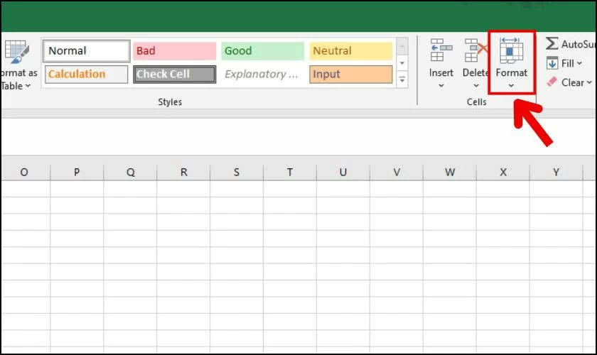 Mở file Excel cần thao tác, sau đó chọn tab Home trên thanh công cụ. Mở file Excel cần thao tác, sau đó chọn tab Home trên thanh công cụ.