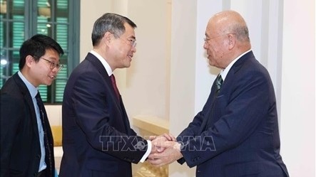 Đồng chí Lê Minh Hưng tiếp Cố vấn đặc biệt Liên minh nghị sĩ hữu nghị Nhật-Việt