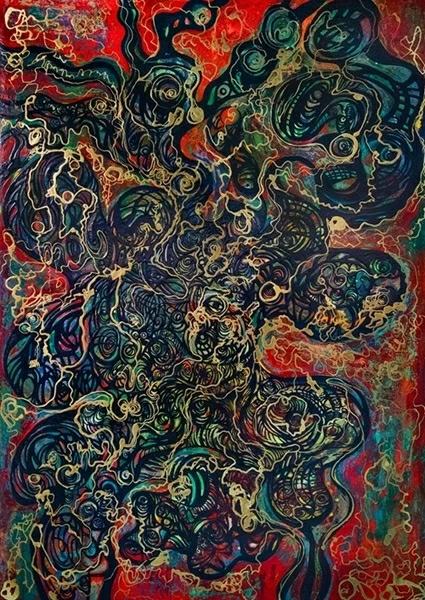 Đào Anh Thơ tái xuất với loạt tranh khổ lớn tại Triển lãm ‘Dòng chảy đột biến’ cùng cha Đào Anh Khánh