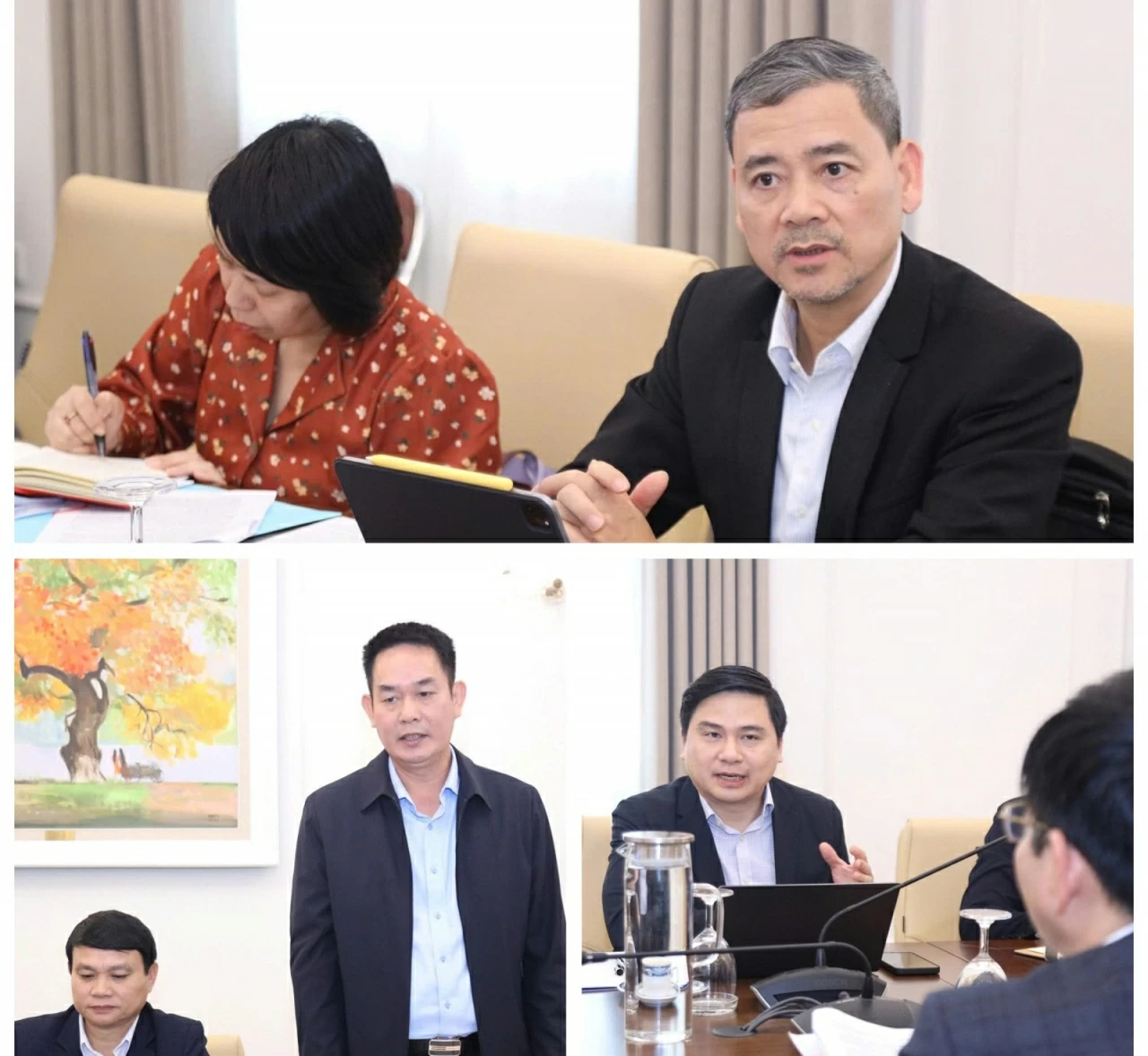 Các đại biểu tham dự buổi làm việc nêu ý kiến và đề xuất. (Ảnh: Thành Long) Các đại biểu tham dự buổi làm việc nêu ý kiến và đề xuất. (Ảnh: Thành Long)