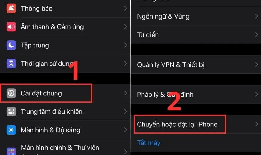 Mở Cài đặt, chọn Cài đặt chung.