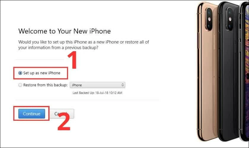 iTunes sẽ tự động nhận diện thiết bị iPhone vừa kết nối. iTunes sẽ tự động nhận diện thiết bị iPhone vừa kết nối.