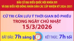 Bầu cử Quốc hội và HĐND: Cử tri lưu ý thời gian bỏ phiếu trong ngày 15/3
