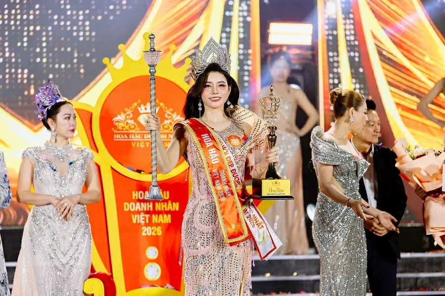 Người đẹp Nguyễn Hoàng Vân đăng quang Hoa hậu Doanh nhân Việt Nam 2026 Người đẹp Nguyễn Hoàng Vân đăng quang Hoa hậu Doanh nhân Việt Nam 2026