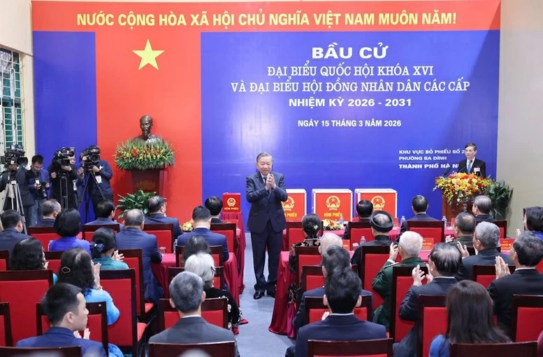 Tổng Bí thư Tô Lâm bỏ phiếu bầu cử đại biểu Quốc hội, HĐND các cấp tại phường Ba Đình, Hà Nội Tổng Bí thư Tô Lâm bỏ phiếu bầu cử đại biểu Quốc hội, HĐND các cấp tại phường Ba Đình, Hà Nội