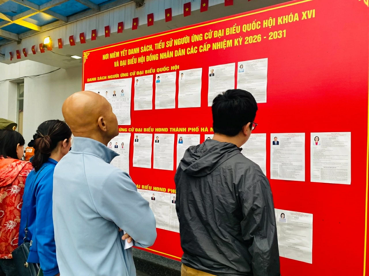 Bầu cử Quốc hội và HĐND 2026: Đến 11 giờ 20 phút ngày 15/3, Hà Tĩnh có tỷ lệ cử tri đi bầu cử đạt 91,64% Bầu cử Quốc hội và HĐND 2026: Đến 11 giờ 20 phút ngày 15/3, Hà Tĩnh có tỷ lệ cử tri đi bầu cử đạt 91,64%