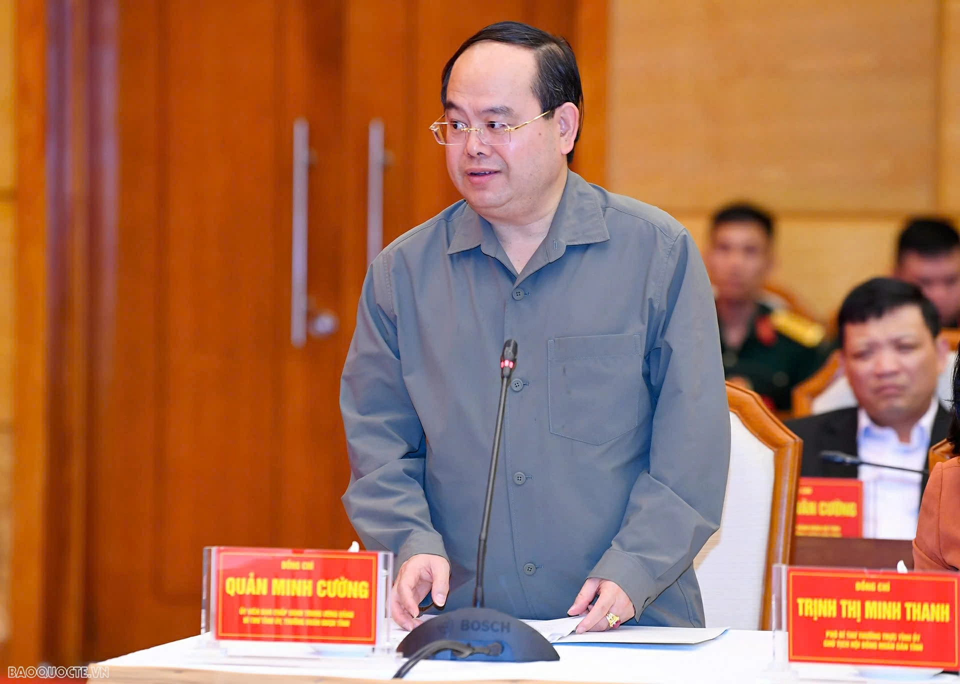 Đại tướng Phan Văn Giang làm việc với Ban Thường vụ Tỉnh ủy Quảng Ninh