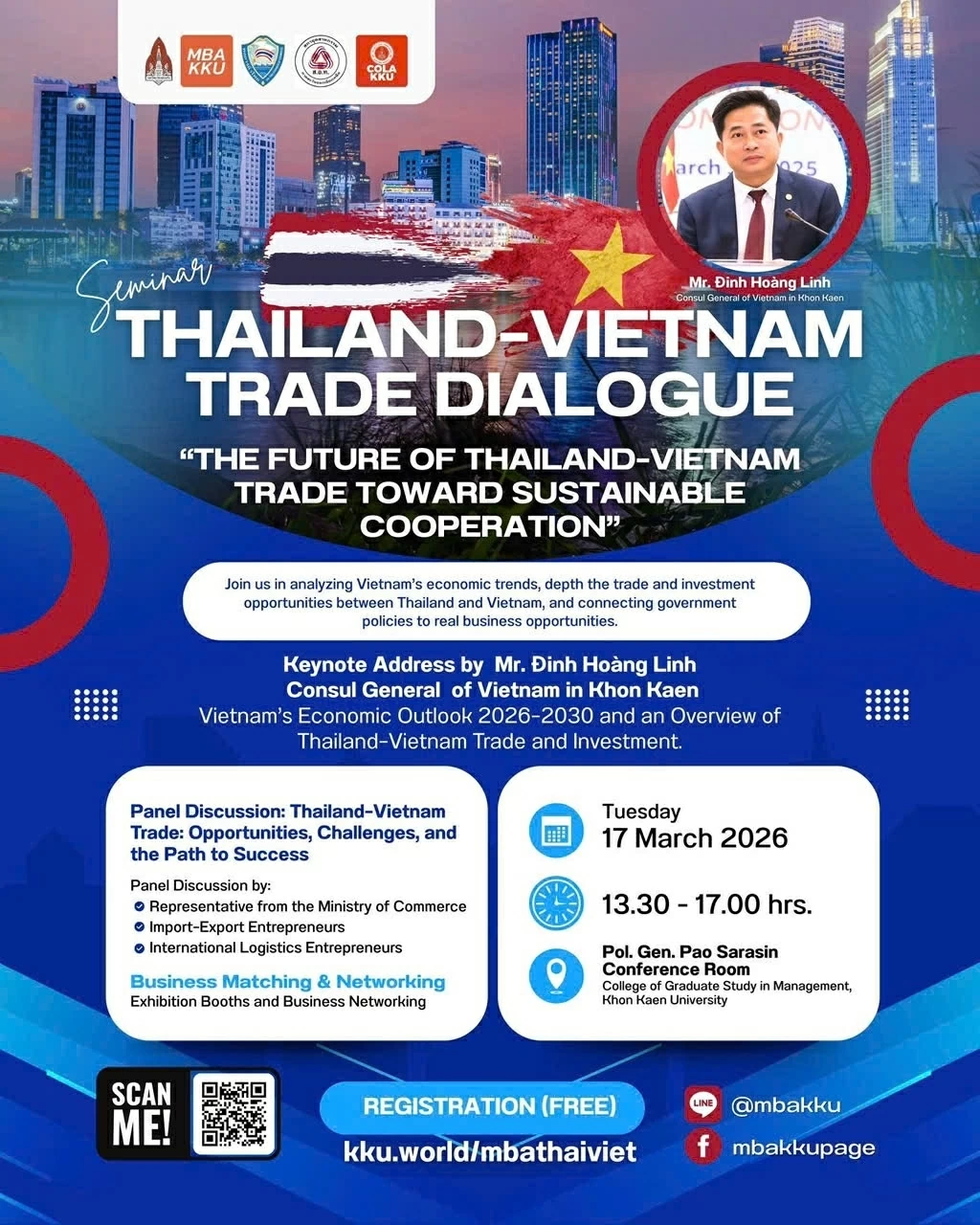 Tổng Lãnh sự Việt Nam tại Thái Lan phát biểu tại đối thoại Hướng tới tương lai hợp tác thương mại bền vững Việt Nam-Thái Lan