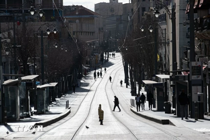 Đường phố ở Jerusalem ngày 28/2/2026. (Ảnh: THX/TTXVN) Đường phố ở Jerusalem ngày 28/2/2026. (Ảnh: THX/TTXVN)