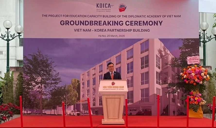Khởi công Hội trường quốc tế Học viện Ngoại giao: Biểu tượng cho niềm tin và quan hệ hữu nghị bền chặt Việt Nam-Hàn Quốc