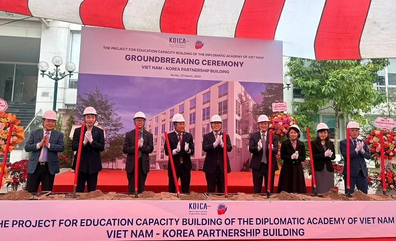 Khởi công Hội trường quốc tế Học viện Ngoại giao: Biểu tượng cho niềm tin và quan hệ hữu nghị bền chặt Việt Nam-Hàn Quốc