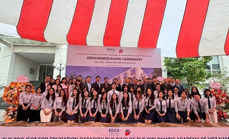 Khởi công Hội trường quốc tế Học viện Ngoại giao: Biểu tượng cho niềm tin và quan hệ hữu nghị bền chặt Việt Nam-Hàn Quốc