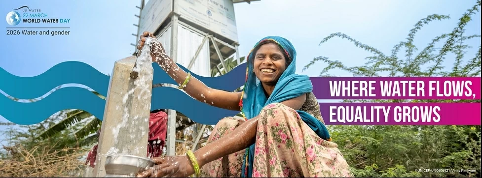Ngày Nước Thế giới 2026 với chủ đề Nước và giới tính. Ảnh: UNICEF