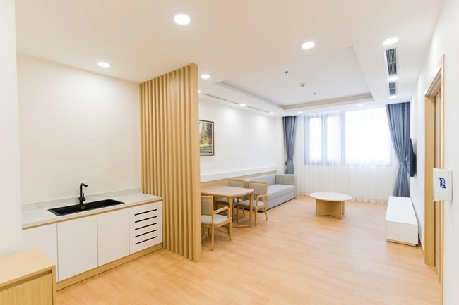 Phòng nội trú tại được thiết kế theo tiêu chuẩn quốc tế (Ảnh: VIN)