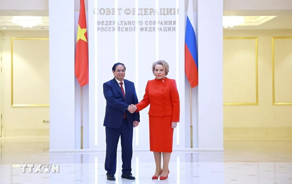 Thủ tướng Chính phủ Phạm Minh Chính hội kiến Chủ tịch Hội đồng Liên bang Nga Valentina Matviyenko