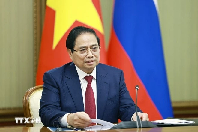 Thủ tướng Chính phủ Phạm Minh Chính hội đàm với Thủ tướng Liên Nga Mikhail Mishustin