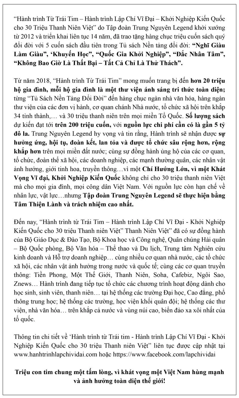 Hành trình kiến tạo khát vọng lớn cho thanh niên Việt Hành trình kiến tạo khát vọng lớn cho thanh niên Việt