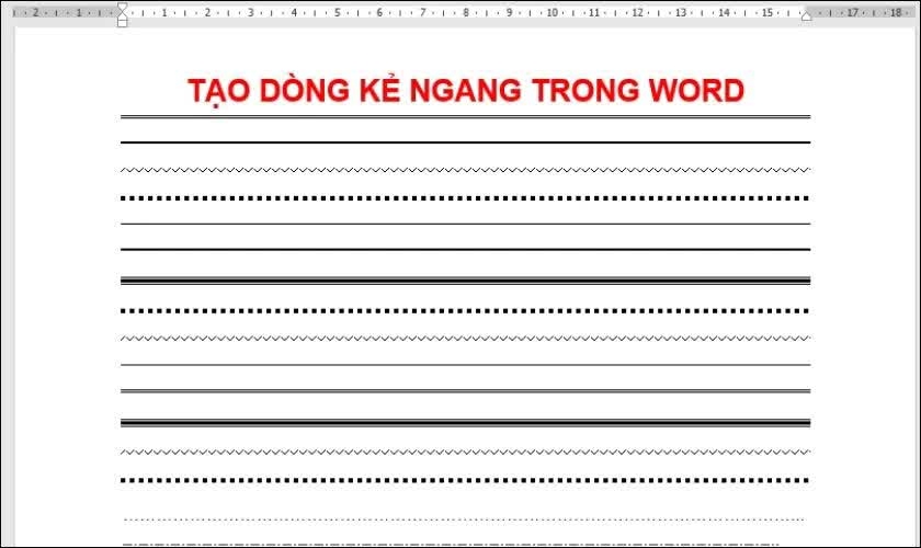 Hướng dẫn cách tạo dòng kẻ trong Word chỉ trong vài bước