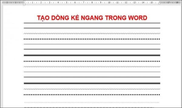 Hướng dẫn cách tạo dòng kẻ trong Word chỉ trong vài bước