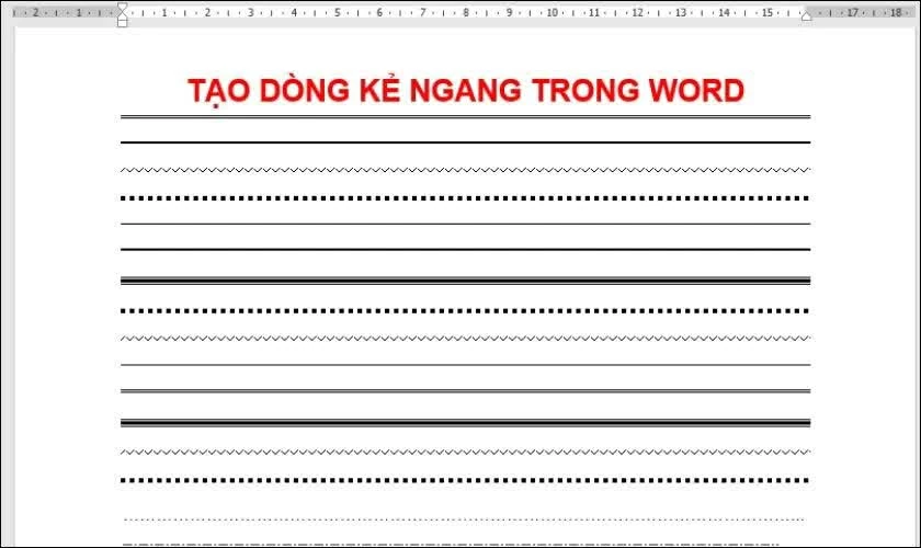 Hướng dẫn cách tạo dòng kẻ trong Word chỉ trong vài bước. Hướng dẫn cách tạo dòng kẻ trong Word chỉ trong vài bước.