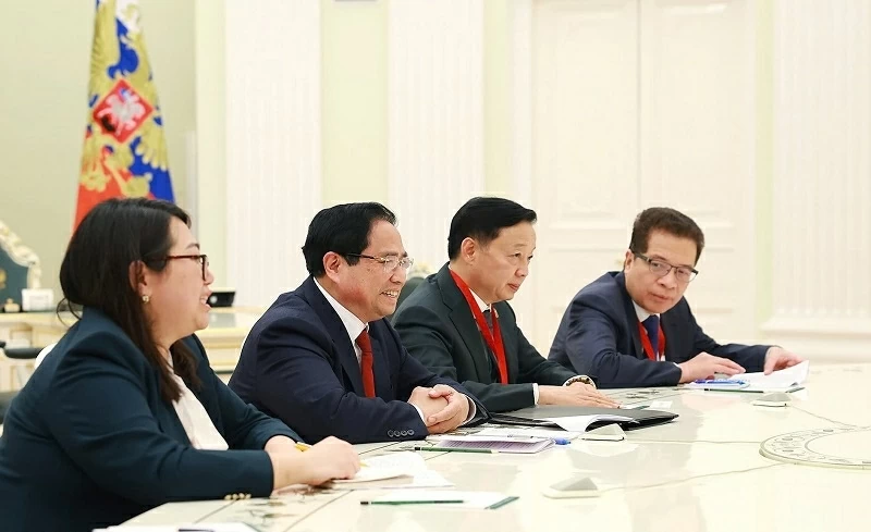 Thủ tướng Chính phủ Phạm Minh Chính hội kiến Tổng thống Liên bang Nga Vladimir Putin Thủ tướng Chính phủ Phạm Minh Chính hội kiến Tổng thống Liên bang Nga Vladimir Putin