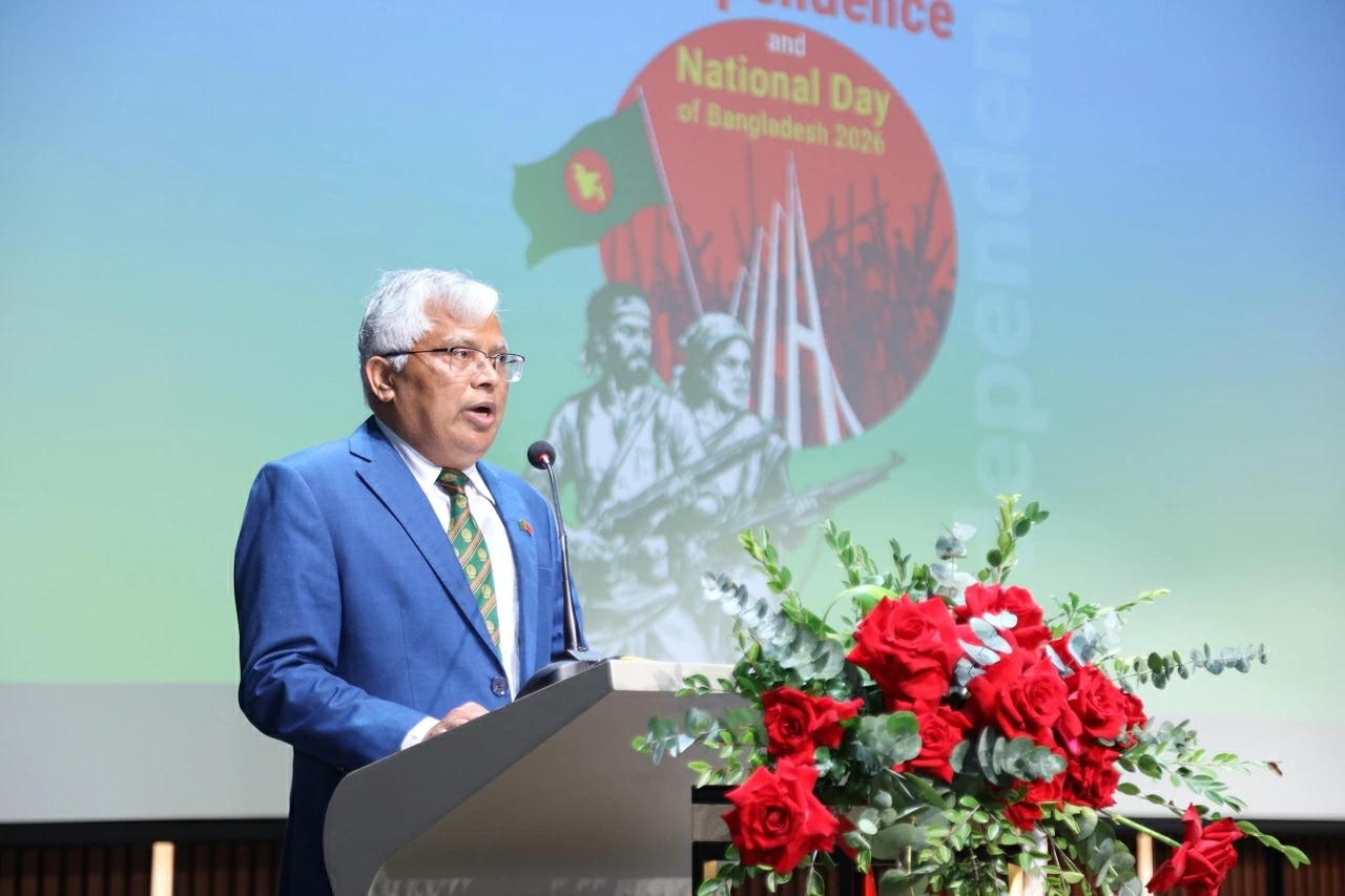 Đại sứ Bangladesh tại Việt Nam Md. Lutfor Rahman phát biểu tại buổi lễ. (Ảnh: Thành Long) Đại sứ Bangladesh tại Việt Nam Md. Lutfor Rahman phát biểu tại buổi lễ. (Ảnh: Thành Long)