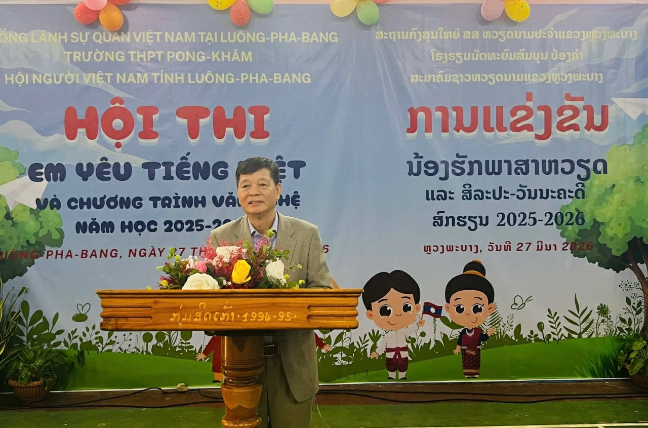 Tổng lãnh sự quán Việt Nam tại Luang Prabang lần đầu tiên tổ chức  Hội thi 'Em yêu tiếng Việt'