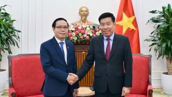 Ủy viên Trung ương Đảng, Thứ trưởng Ngoại giao Nguyễn Mạnh Cường tiếp Thứ trưởng Ngoại giao Lào