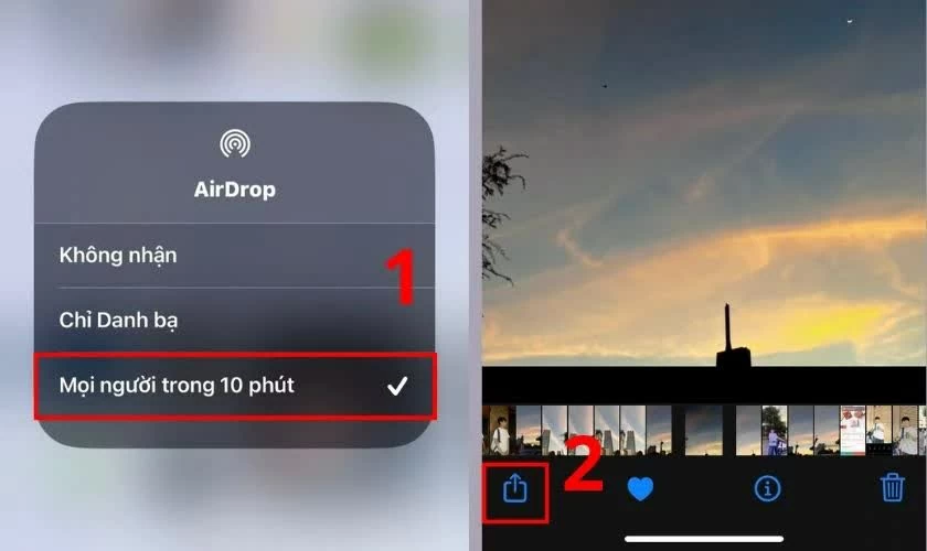 Chọn tùy chọn Mọi người trong 10 phút.