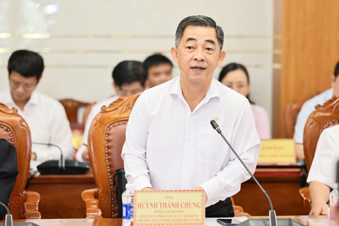 Đại diện khối doanh nghiệp tỉnh Đồng Nai phát biểu tại buổi làm việc.