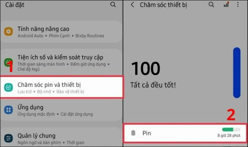 Cách tắt sạc nhanh trên điện thoại Samsung chi tiết.