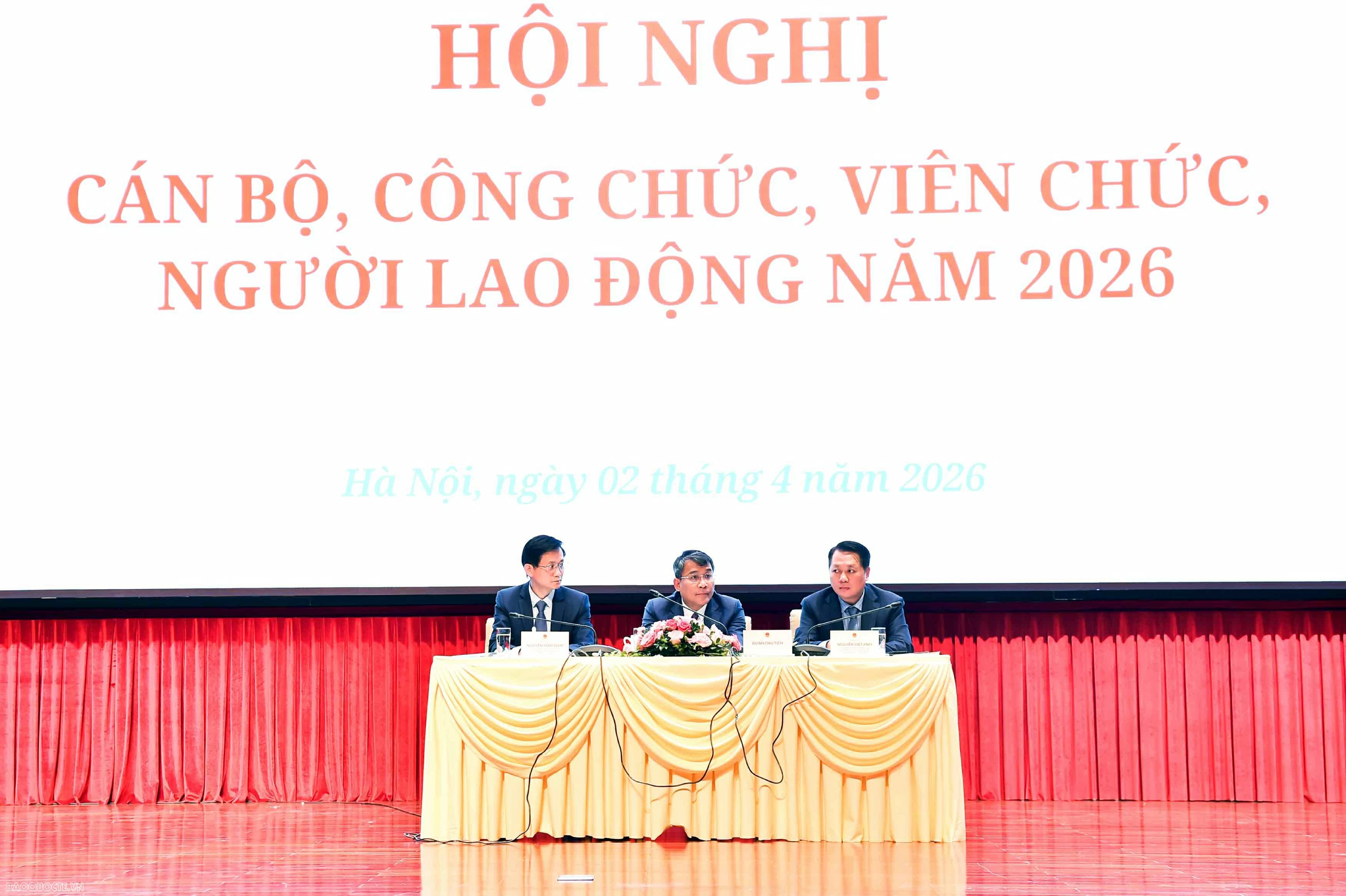 Bộ Ngoại giao tổ chức Hội nghị cán bộ, công chức, viên chức, người lao động năm 2026 Bộ Ngoại giao tổ chức Hội nghị cán bộ, công chức, viên chức, người lao động năm 2026
