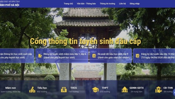 Hôm nay (4/4), Hà Nội triển khai thử nghiệm đăng ký thi lớp 10 trực tuyến
